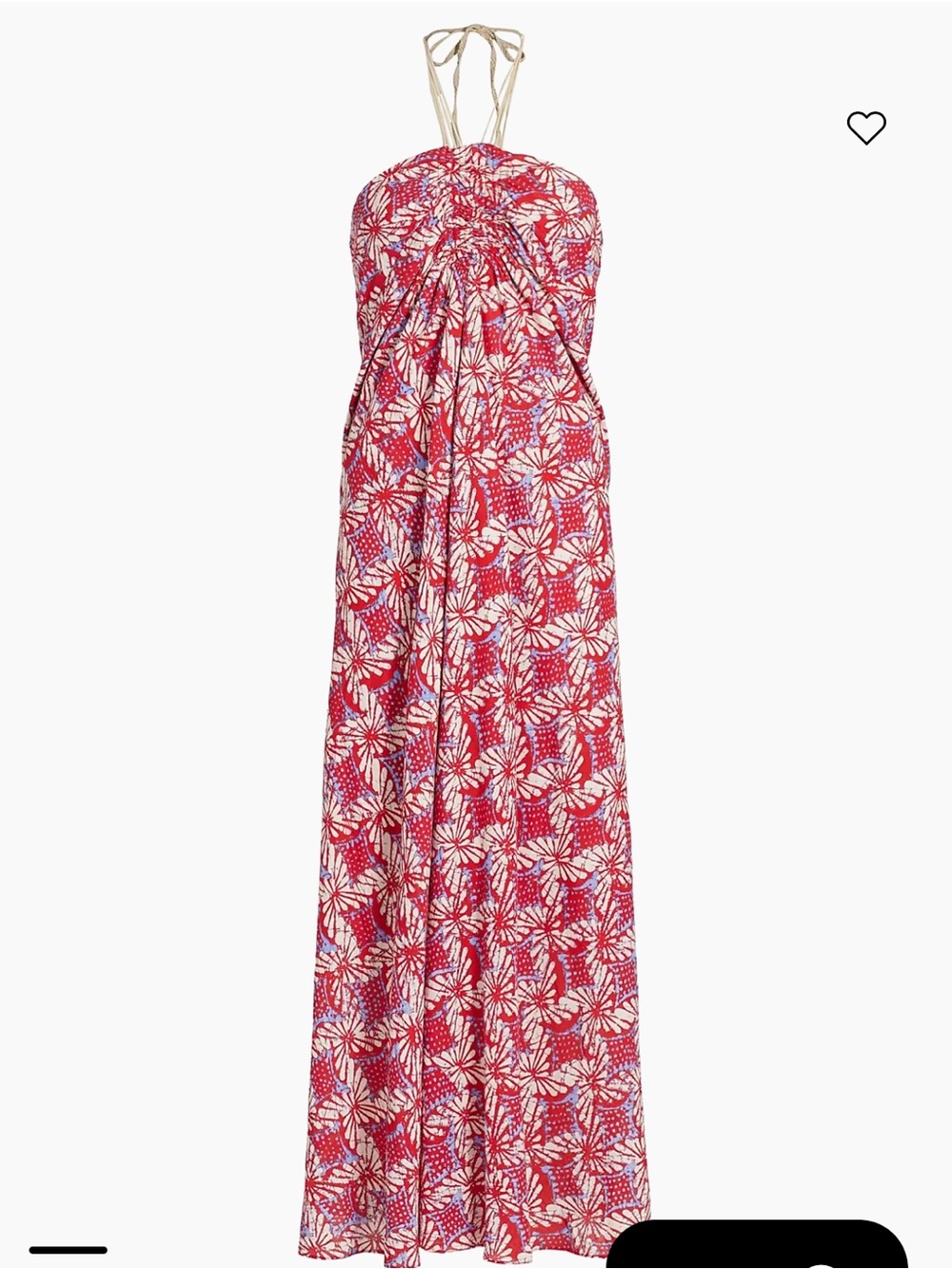 Sleeveless XiRENA Red Batik/Floral Halter Maxi Dress